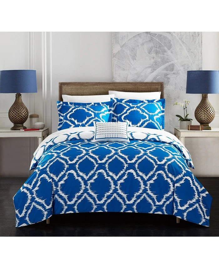 Chic Home Juniper 4 Pc Queen Duvet Cover Set 3 Chic Home Juniper 4 Pc Queen Duvet Cover Set