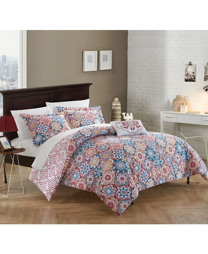Chic Home Bristol 4 Pc Queen Duvet Cover Set 3 Chic Home Bristol 4 Pc Queen Duvet Cover Set