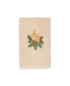 Linum Home Christmas Candles 100% Turkish Cotton Hand Towel -Avanti Linens Shop 10743931 fpx