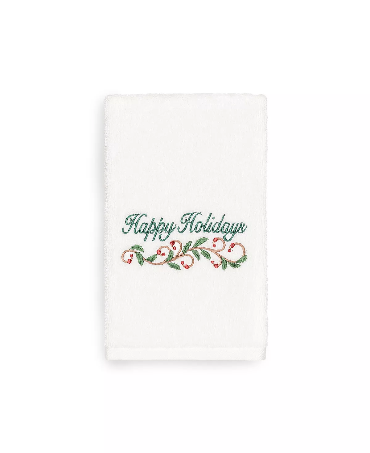 Linum Home Christmas Happy Holidays 100% Turkish Cotton Hand Towel 5 Linum Home Christmas Happy Holidays 100% Turkish Cotton Hand Towel - Image 3