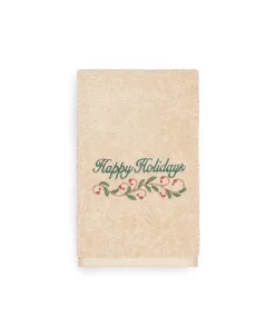 Linum Home Christmas Happy Holidays 100% Turkish Cotton Hand Towel 11 Linum Home Christmas Happy Holidays 100% Turkish Cotton Hand Towel -Avanti Linens Shop 10743971 fpx