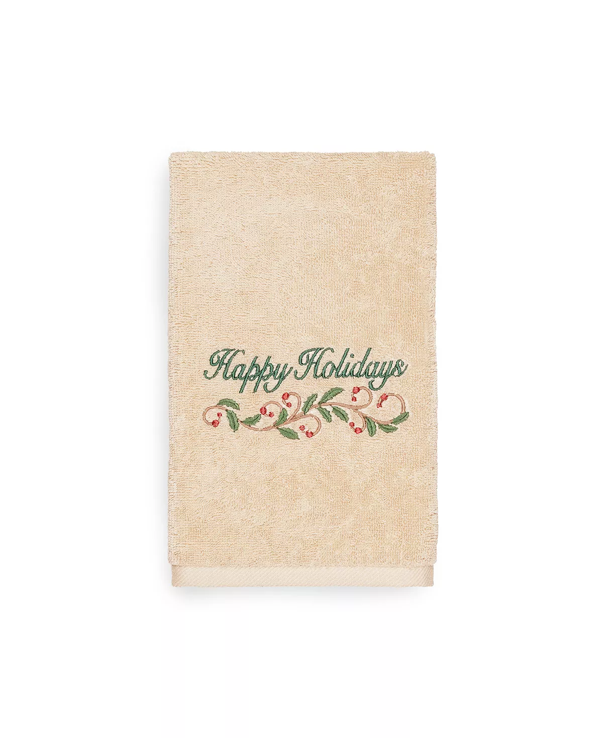 Linum Home Christmas Happy Holidays 100% Turkish Cotton Hand Towel 7 Linum Home Christmas Happy Holidays 100% Turkish Cotton Hand Towel - Image 5