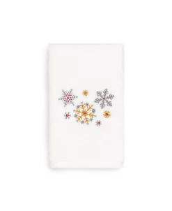 Linum Home Christmas Snowfall 100% Turkish Cotton Hand Towel -Avanti Linens Shop 10744009 fpx