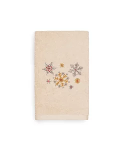 Linum Home Christmas Snowfall 100% Turkish Cotton Hand Towel -Avanti Linens Shop 10744011 fpx