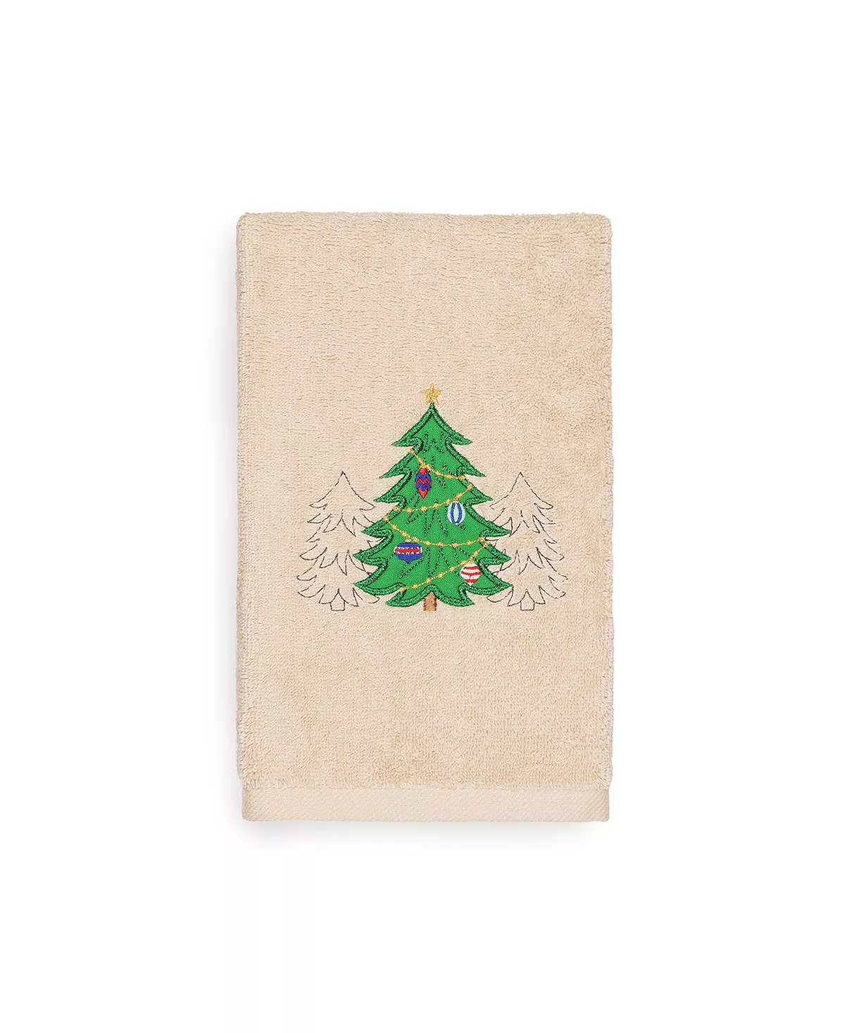 Linum Home Christmas Three Trees 100% Turkish Cotton Hand Towel 7 Linum Home Christmas Three Trees 100% Turkish Cotton Hand Towel - Image 5