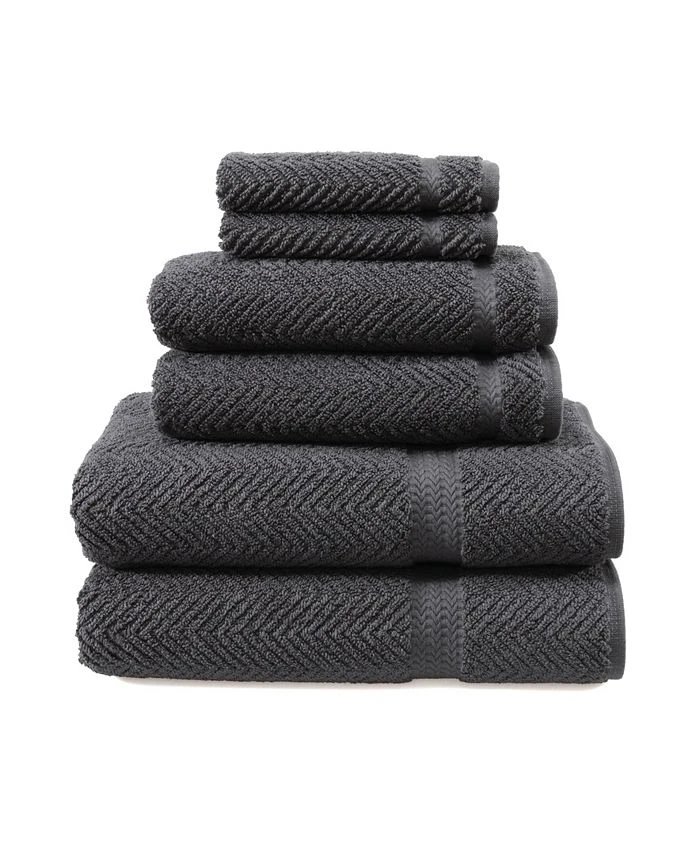 Linum Home Rringbone 6-Pc. Towel Set 3 Linum Home Rringbone 6-Pc. Towel Set