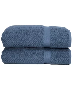 Linum Home Rringbone 2-Pc. Bath Towel Set -Avanti Linens Shop 10753857 fpx