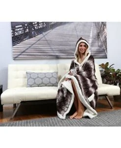 Chic Home Shady 51x71 Hooded Snuggle 15 Chic Home Shady 51x71 Hooded Snuggle -Avanti Linens Shop 10763071 fpx