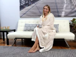 Chic Home Mosaic 51x71 Hooded Snuggle -Avanti Linens Shop 10763080 fpx