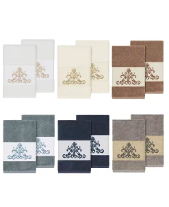 Linum Home Scarlet 2-Pc. Embellished Hand Towel Set -Avanti Linens Shop 10776305 fpx