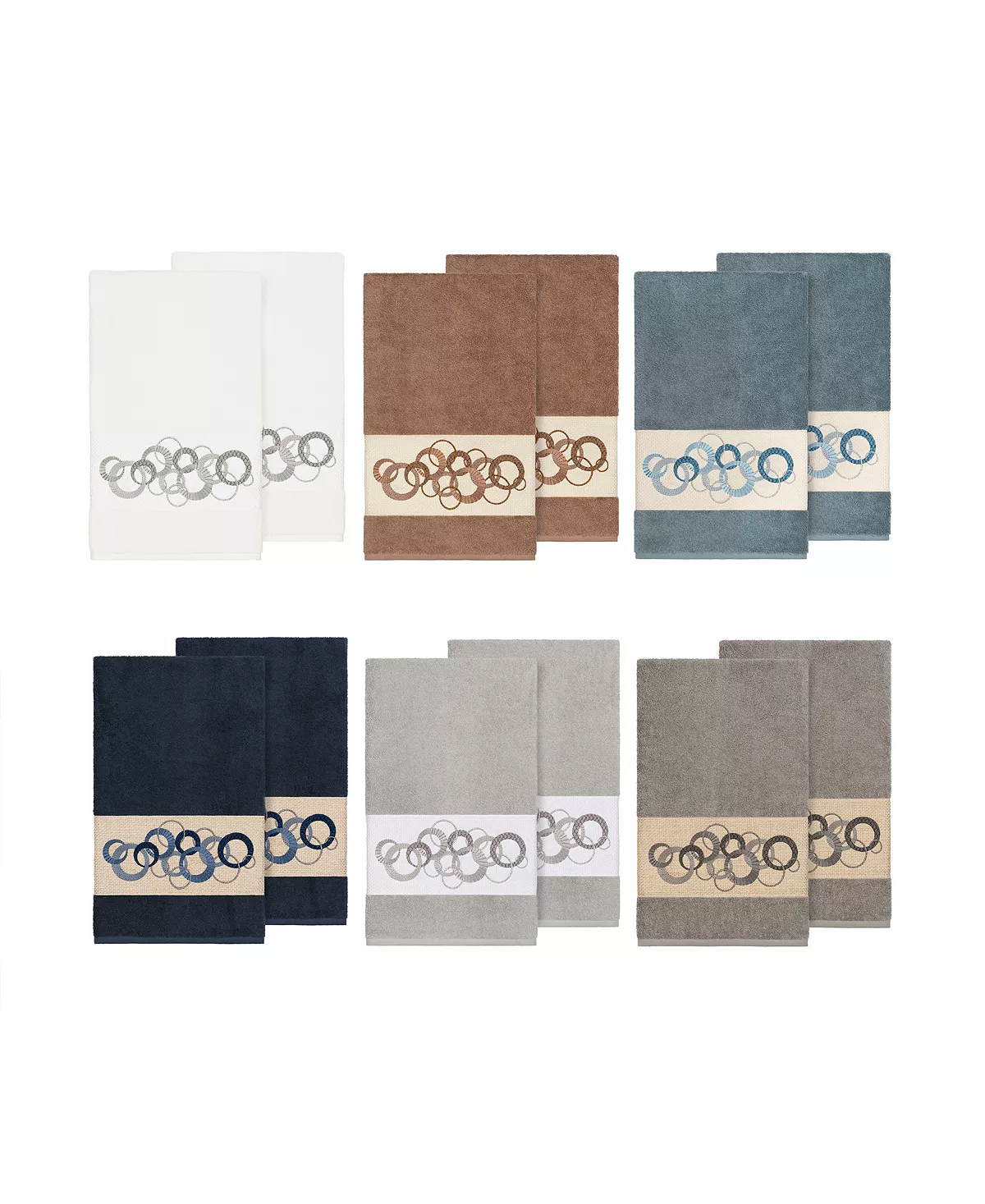 Linum Home Annabelle 2-Pc. Embellished Bath Towel Set 4 Linum Home Annabelle 2-Pc. Embellished Bath Towel Set - Image 2