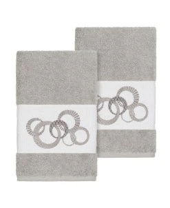 Linum Home Annabelle 2-Pc. Embellished Hand Towel Set