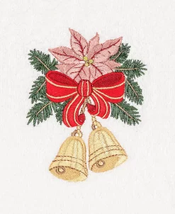 Linum Home Christmas Bells 100% Turkish Cotton 2-Pc. Hand Towel Set -Avanti Linens Shop 11010399 fpx