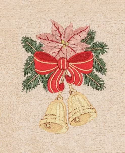 Linum Home Christmas Bells 100% Turkish Cotton 2-Pc. Hand Towel Set -Avanti Linens Shop 11010401 fpx