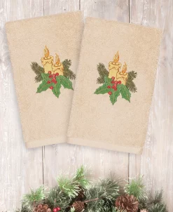 Linum Home Christmas Candles 100% Turkish Cotton Hand Towels 7 Linum Home Christmas Candles 100% Turkish Cotton Hand Towels -Avanti Linens Shop 11010410 fpx