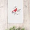 Linum Home Christmas Cardinal 100% Turkish Cotton Hand Towel