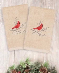 Linum Home Christmas Cardinal 100% Turkish Cotton Hand Towels -Avanti Linens Shop 11010416 fpx