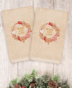 Linum Home Christmas Peace 100% Turkish Cotton Hand Towels -Avanti Linens Shop 11010452 fpx