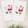 Linum Home Christmas Santa Waving 100% Turkish Cotton 2-Pc. Hand Towel Set 1 Linum Home Christmas Santa Waving 100% Turkish Cotton 2-Pc. Hand Towel Set -Avanti Linens Shop 11010457 fpx