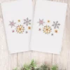 Linum Home Christmas Snowfall 100% Turkish Cotton 2-Pc. Hand Towel Set -Avanti Linens Shop 11010469 fpx