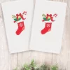 Linum Home Christmas Stocking 100% Turkish Cotton 2-Pc. Hand Towel Set -Avanti Linens Shop 11010487 fpx