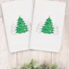 Linum Home Christmas Three Trees 100% Turkish Cotton 2-Pc. Hand Towel Set -Avanti Linens Shop 11010493 fpx