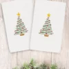 Linum Home Christmas Tree 100% Turkish Cotton 2-Pc. Hand Towel Set -Avanti Linens Shop 11010499 fpx