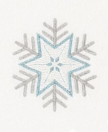 Linum Home Christmas Crystal 100% Turkish Cotton 2-Pc. Hand Towel Set 4 Linum Home Christmas Crystal 100% Turkish Cotton 2-Pc. Hand Towel Set - Image 2