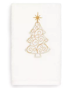 Linum Home Christmas Tree Scroll 100% Turkish Cotton Hand Towel 8 Linum Home Christmas Tree Scroll 100% Turkish Cotton Hand Towel -Avanti Linens Shop 11189805 fpx