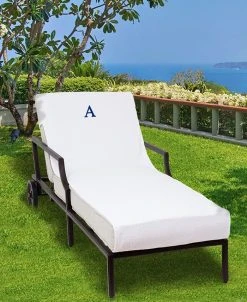 Linum Home Personalized 100% Turkish Cotton Chaise Lounge Cover