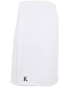 Linum Home 100% Turkish Cotton Terry Personalized Women's Bath Wrap - White 42 Linum Home 100% Turkish Cotton Terry Personalized Women's Bath Wrap - White -Avanti Linens Shop 11336842 fpx