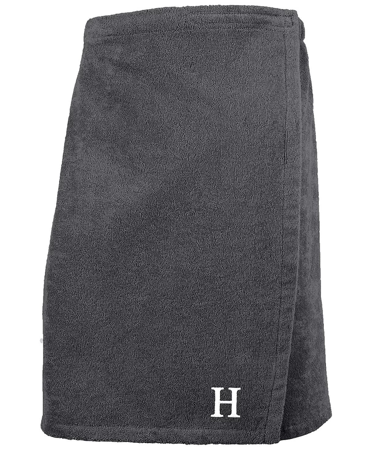 Linum Home 100% Turkish Cotton Terry Personalized Men's Bath Wrap - Dark Grey 11 Linum Home 100% Turkish Cotton Terry Personalized Men's Bath Wrap - Dark Grey - Image 9