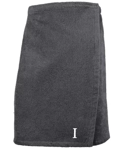 Linum Home 100% Turkish Cotton Terry Personalized Men's Bath Wrap - Dark Grey 38 Linum Home 100% Turkish Cotton Terry Personalized Men's Bath Wrap - Dark Grey -Avanti Linens Shop 11336945 fpx