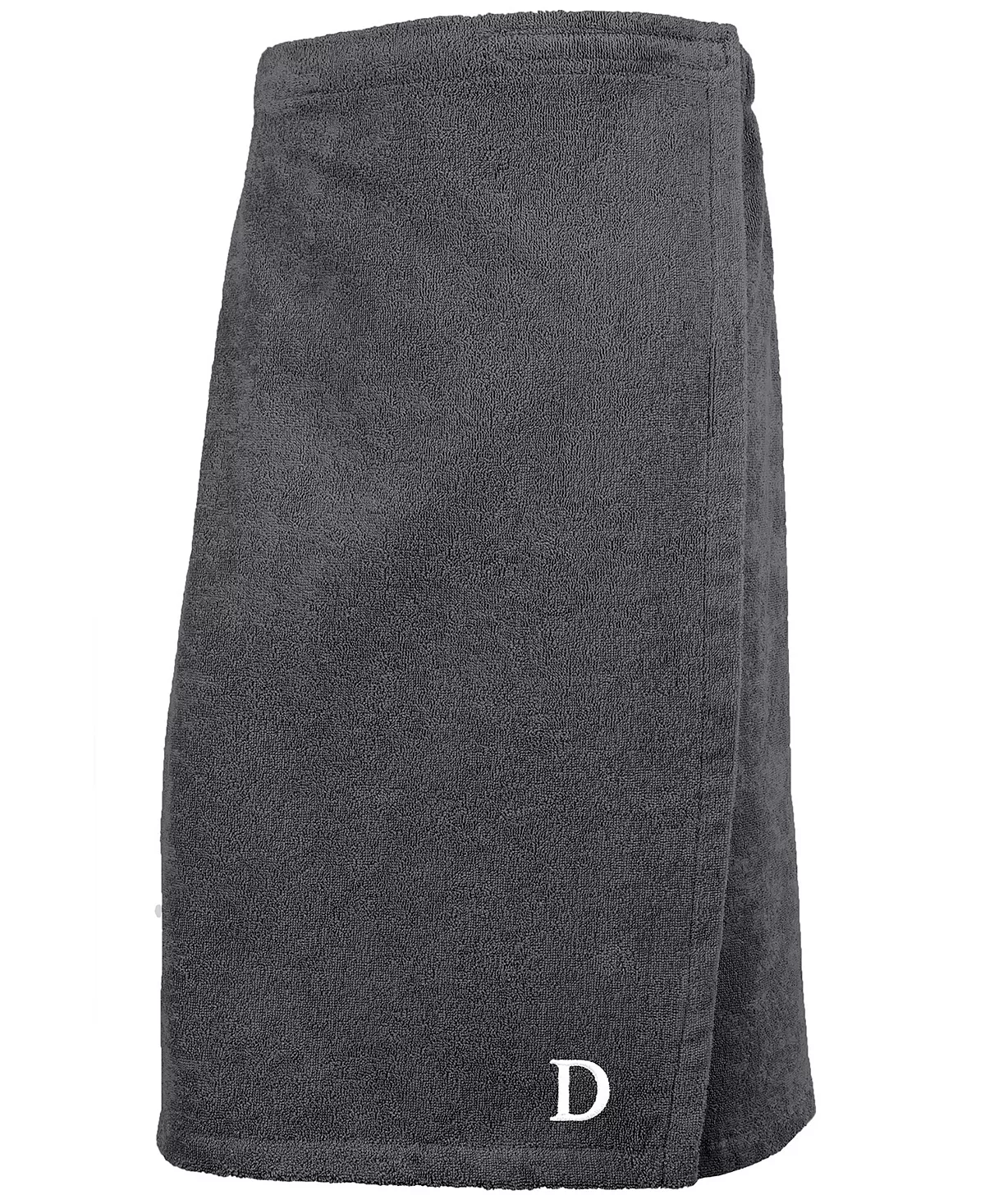 Linum Home 100% Turkish Cotton Terry Personalized Women's Bath Wrap - Dark Grey 8 Linum Home 100% Turkish Cotton Terry Personalized Women's Bath Wrap - Dark Grey - Image 6