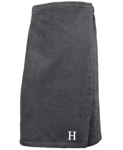Linum Home 100% Turkish Cotton Terry Personalized Women's Bath Wrap - Dark Grey 39 Linum Home 100% Turkish Cotton Terry Personalized Women's Bath Wrap - Dark Grey -Avanti Linens Shop 11336997 fpx