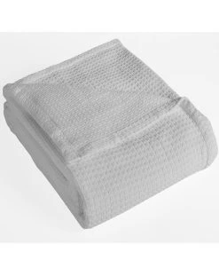 Elite Home Grand Hotel Waffle Knit Cotton King Blanket