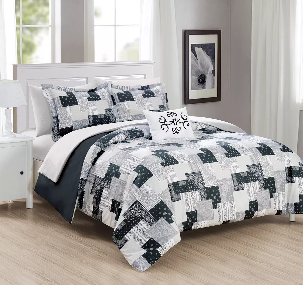 Chic Home Utopia 4 Piece King Duvet Cover Set 7 Chic Home Utopia 4 Piece King Duvet Cover Set - Image 5