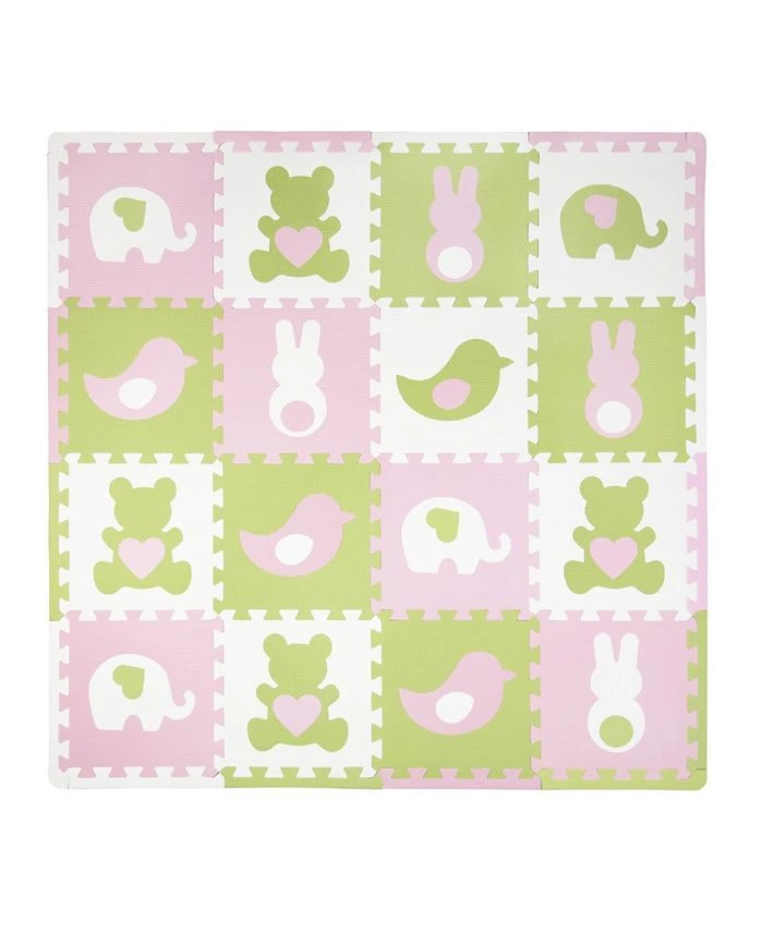 Tadpoles 16 Piece Foam Play Mat Set, Teddy And Friends 3 Tadpoles 16 Piece Foam Play Mat Set, Teddy And Friends