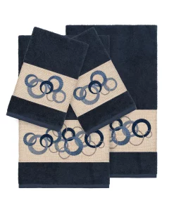 Linum Home Turkish Cotton Annabelle 4-Pc. Embellished Towel Set -Avanti Linens Shop 12721188 fpx