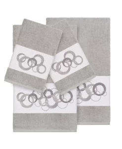 Linum Home Turkish Cotton Annabelle 4-Pc. Embellished Towel Set -Avanti Linens Shop 12721190 fpx