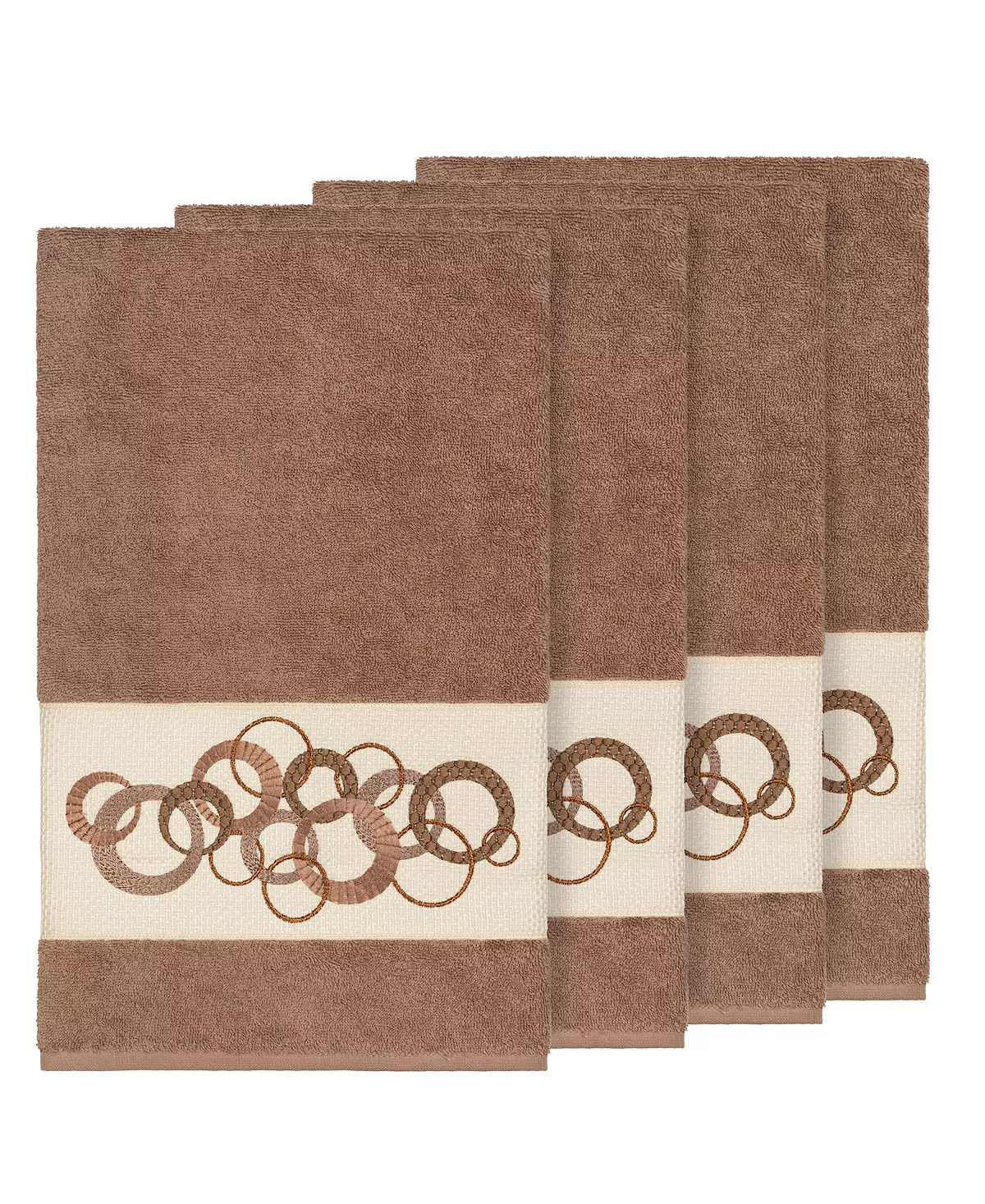 Linum Home Turkish Cotton Annabelle 4-Pc. Embellished Bath Towel Set 6 Linum Home Turkish Cotton Annabelle 4-Pc. Embellished Bath Towel Set - Image 4