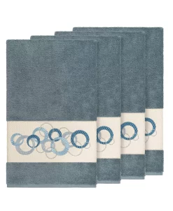 Linum Home Turkish Cotton Annabelle 4-Pc. Embellished Bath Towel Set 14 Linum Home Turkish Cotton Annabelle 4-Pc. Embellished Bath Towel Set -Avanti Linens Shop 12721199 fpx