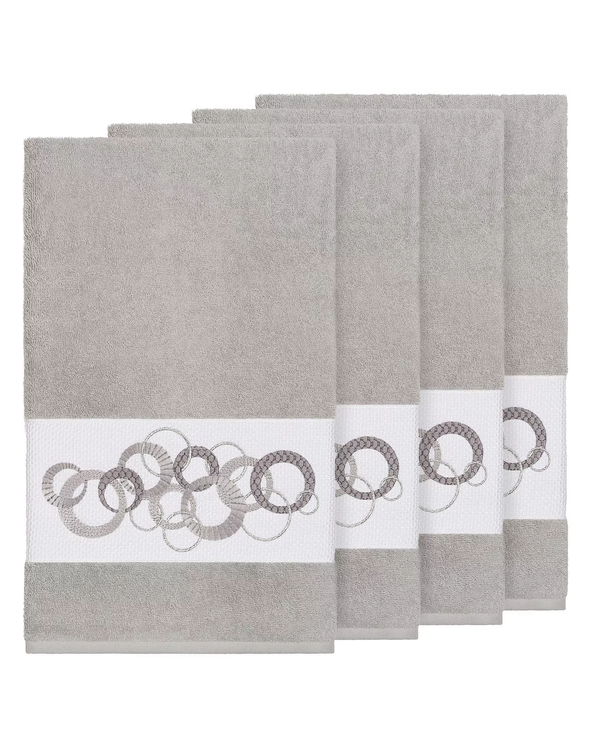 Linum Home Turkish Cotton Annabelle 4-Pc. Embellished Bath Towel Set 9 Linum Home Turkish Cotton Annabelle 4-Pc. Embellished Bath Towel Set - Image 7