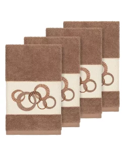 Linum Home Turkish Cotton Annabelle 4-Pc. Embellished Hand Towel Set 10 Linum Home Turkish Cotton Annabelle 4-Pc. Embellished Hand Towel Set -Avanti Linens Shop 12721223 fpx