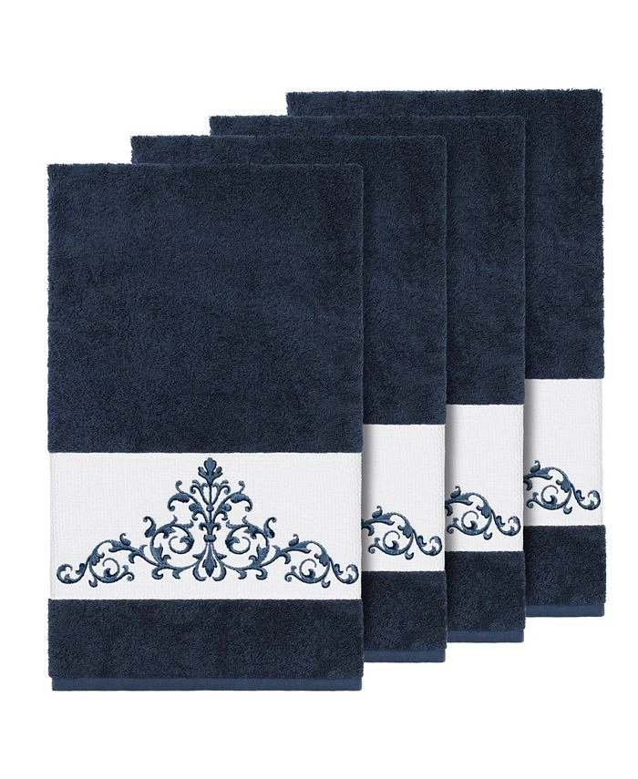 Linum Home Turkish Cotton Scarlet 4-Pc. Embellished Bath Towel Set 3 Linum Home Turkish Cotton Scarlet 4-Pc. Embellished Bath Towel Set