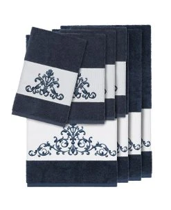 Linum Home Turkish Cotton Scarlet 8-Pc. Embellished Towel Set