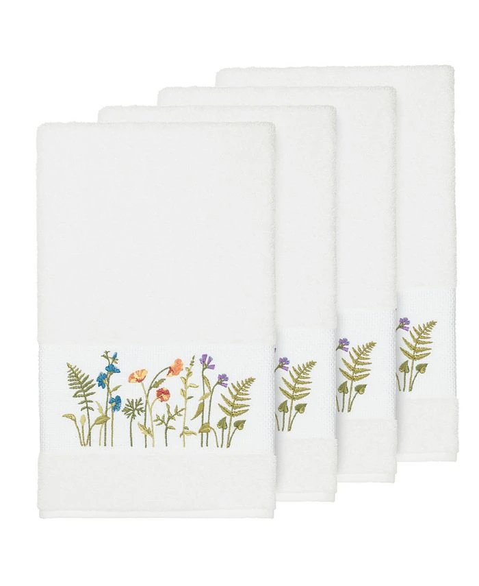 Linum Home Turkish Cotton Serenity 4-Pc. Embellished Bath Towel Set 3 Linum Home Turkish Cotton Serenity 4-Pc. Embellished Bath Towel Set