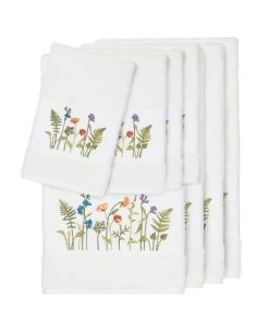 Linum Home Turkish Cotton Serenity 8-Pc. Embellished Towel Set