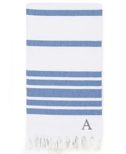 Linum Home Personalized Herringbone Pestemal Beach Towel