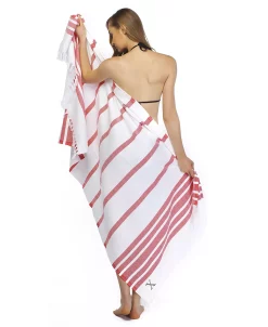 Linum Home Personalized Herringbone Pestemal Beach Towel -Avanti Linens Shop 12777439 fpx